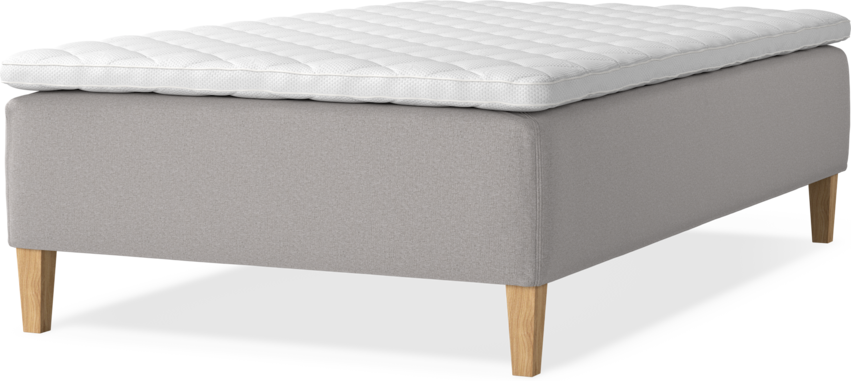 Delux Dream - Ramsäng, enkelsäng med bäddmadrass - Grå