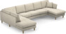 Eden - 3-sits soffa med divan vänster och schäslong höger - Beige