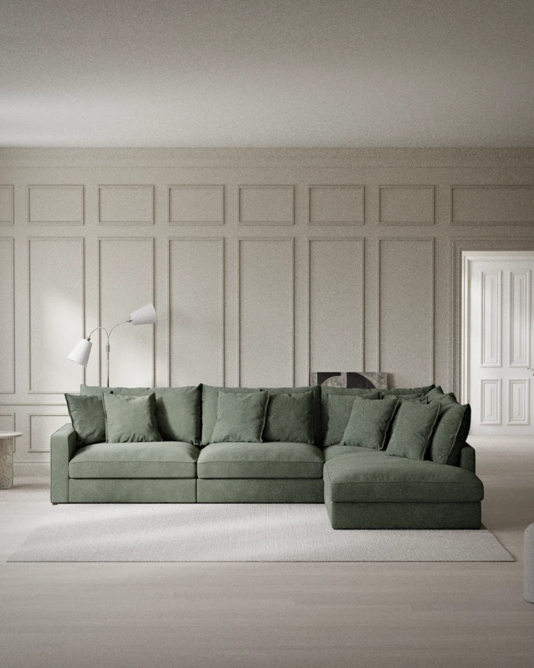 Rossi - 3-sits soffa med divan höger - inspiration