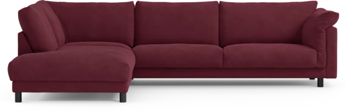 Cherrie, 3-sits soffa med divan vänster, fast klädsel