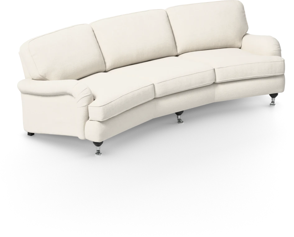 Oxford - 3-sits soffa svängd - Vit