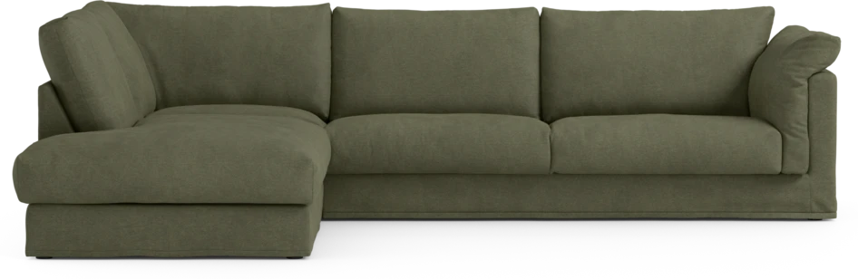 Cherrie Klädsel - Klädsel till 3-sits soffa med divan vänster - Grön
