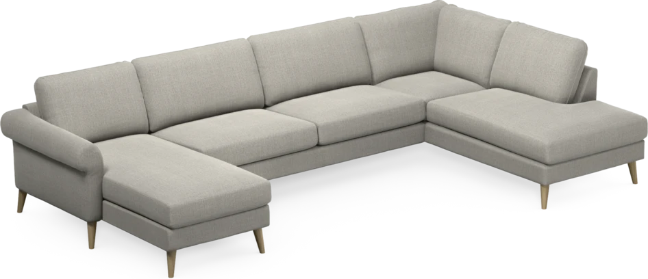 Bridge - 3-sits soffa med schäslong vänster och divan höger - Grå