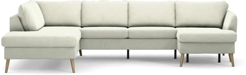 County - 3-sits soffa med divan vänster och schäslong höger - Vit