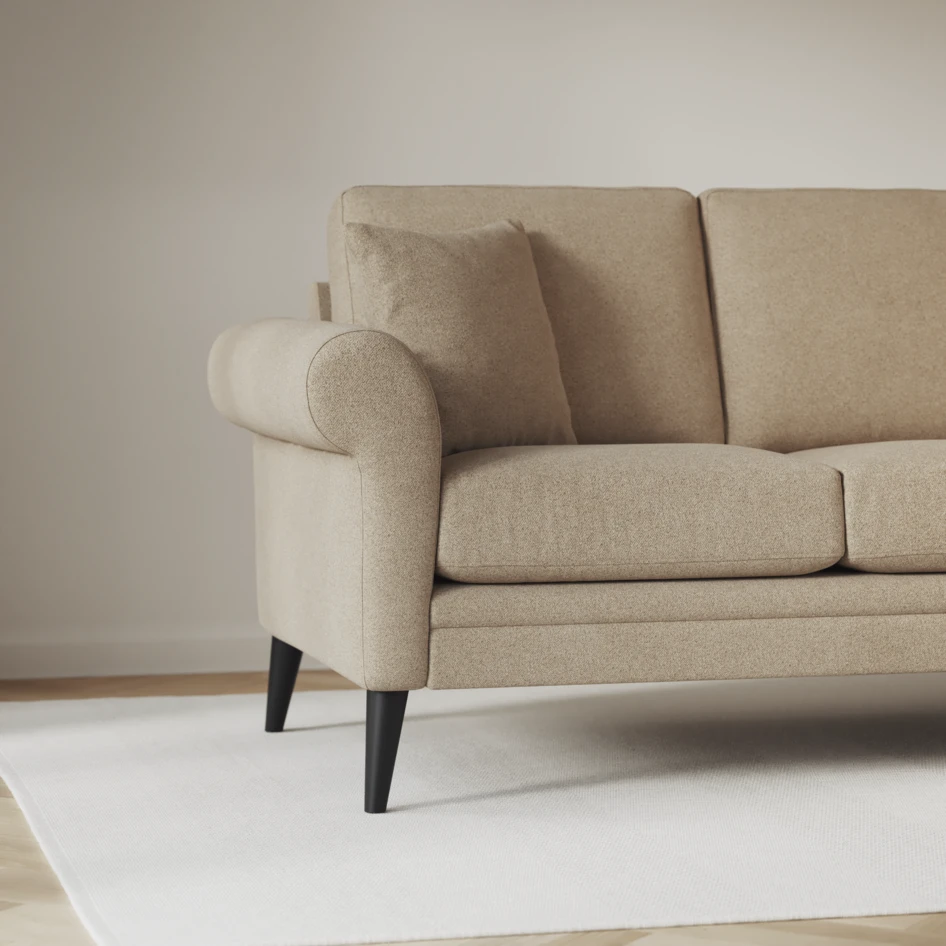 Eden - 2,5-sits soffa svängd - Beige