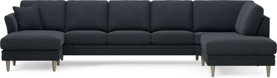 Eden - 3-sits soffa med schäslong vänster och divan höger - Blå