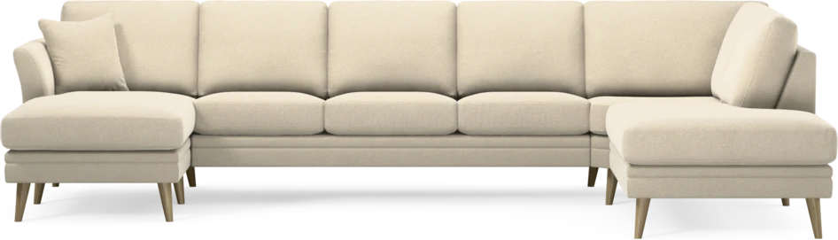Eden - 3-sits soffa med schäslong vänster och divan höger - Beige