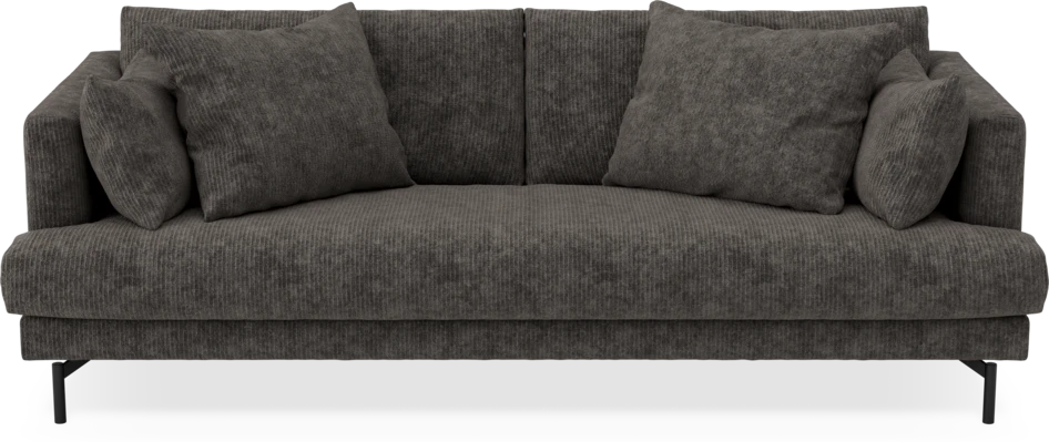 Harper - 3-sits soffa, hel dyna - Grå