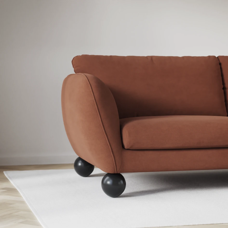 Madison Lux - Hörnsoffa 2+3-sits, hörn 2 - Röd