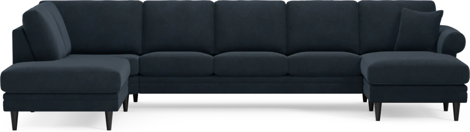 Eden - 3-sits soffa med divan vänster och schäslong höger - Blå