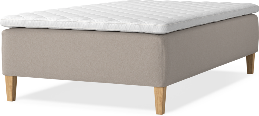Delux Dream - Ramsäng, enkelsäng med bäddmadrass - Beige