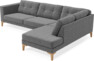 Rio - 3-sits soffa med divan höger - Grå