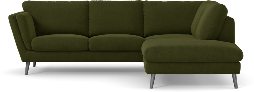 Madison Lux - 2-sits soffa med divan höger - Grön