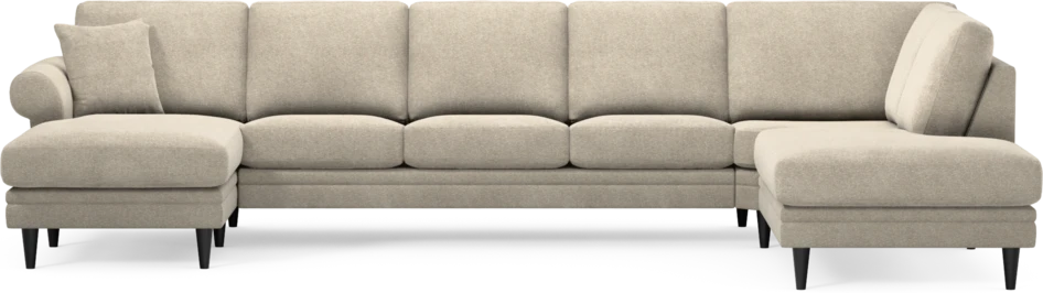 Eden - 3-sits soffa med schäslong vänster och divan höger - Beige