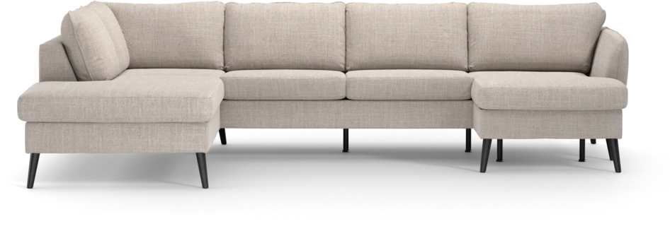 County - 3-sits soffa med divan vänster och schäslong höger - Beige