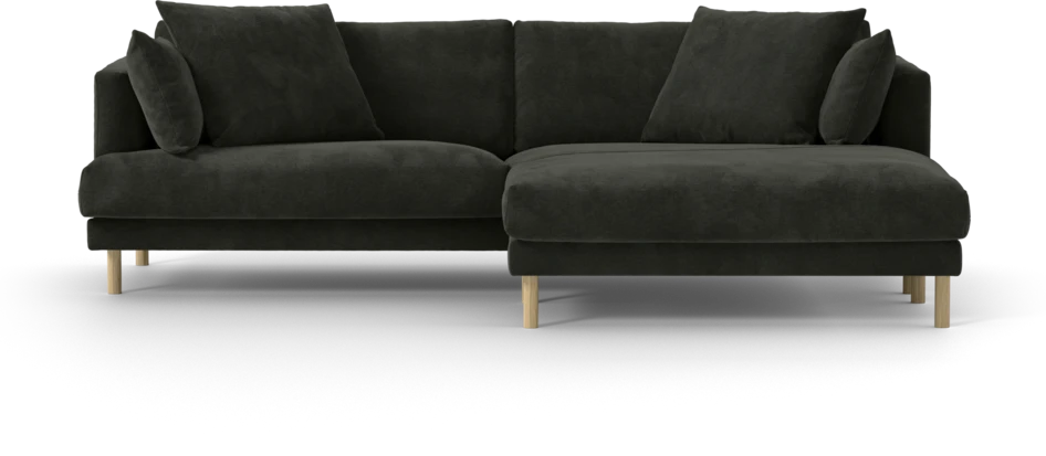 Harper - 4-sits med schäslong XL höger - Svart