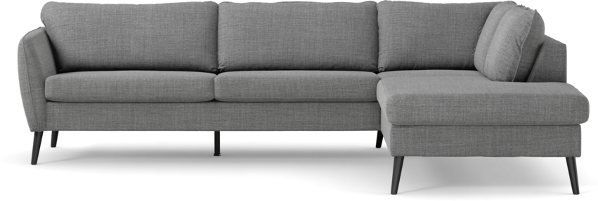 County - 2,5-sits soffa med divan höger - Grå