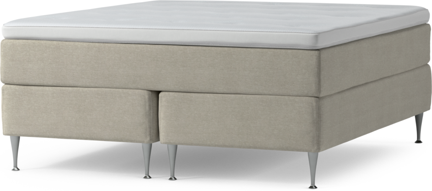 Delux Dream - Kontinentalsäng, dubbelsäng med bäddmadrass och sängben - Beige