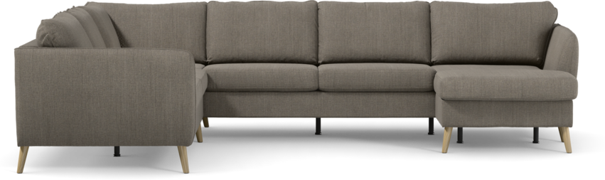 County - Hörnsoffa, 2+3-sits med schäslong höger - Brun