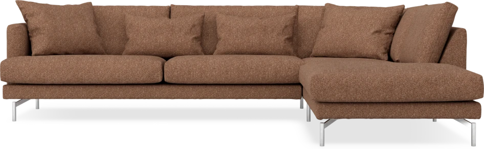 Harper - 3-sits soffa med divan höger - Orange