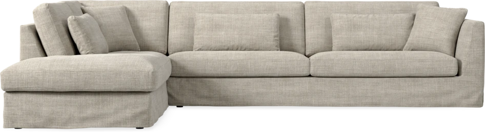 Willow - 4-sits soffa med divan vänster, med kappa - Beige