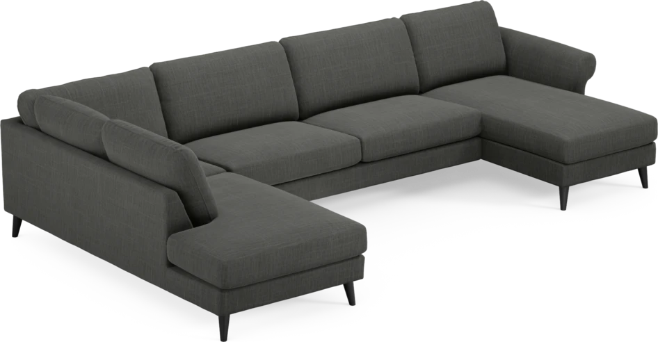 Bridge - 3-sits soffa med divan vänster och schäslong höger - Grå