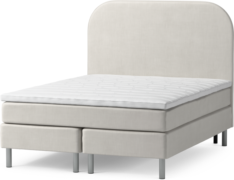 Roma Family - Kontinentalsäng, dubbelsäng med bäddmadrass och sänggavel slät, B 160-180