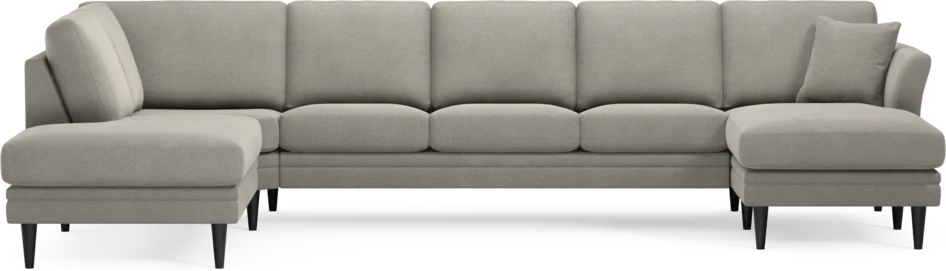 Eden - 3-sits soffa med divan vänster och schäslong höger - Grå