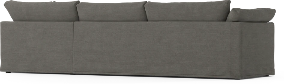 Cherrie - 3-sits soffa med divan höger, med kappa - Grå