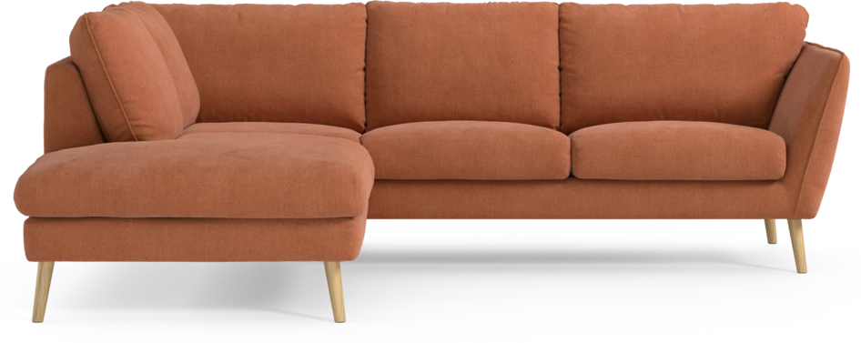 Madison - 2-sits soffa med divan vänster - Orange
