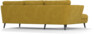 Madison Lux - 2-sits soffa med schäslong vänster - Gul