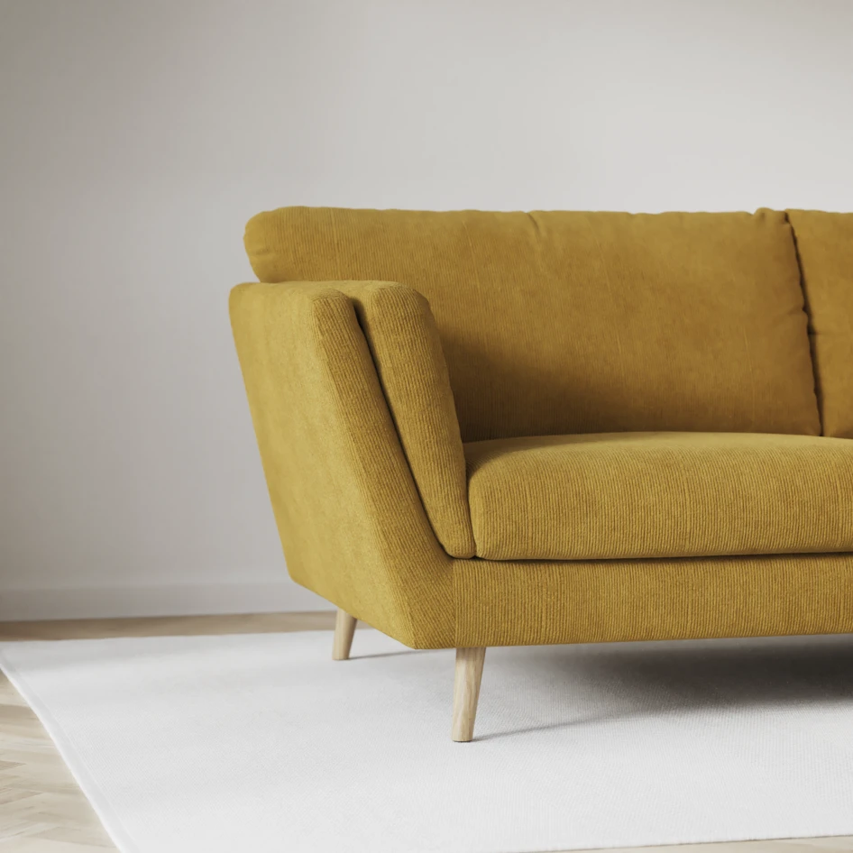 Madison Lux - Hörnsoffa 2+3-sits, hörn 1 - Gul