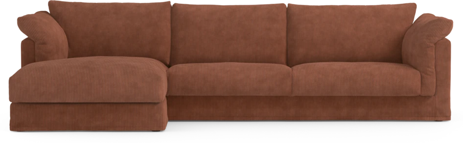 Cherrie Klädsel - Klädsel till 3-sits soffa med schäslong vänster - Orange