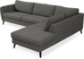 County - 2,5-sits soffa med divan höger - Grå