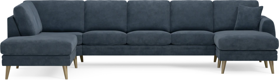 Eden - 3-sits soffa med divan vänster och schäslong höger - Blå