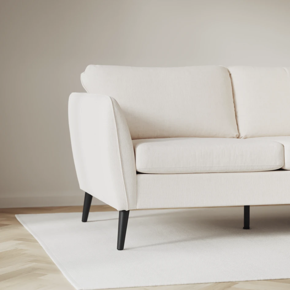 County - 3-sits soffa med divan vänster och schäslong höger - Vit