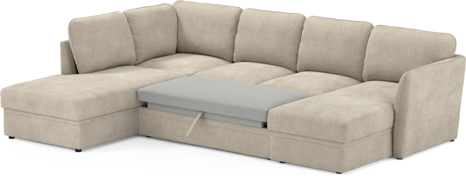 Öland - Bäddsoffa med divan vänster och schäslong höger - Beige