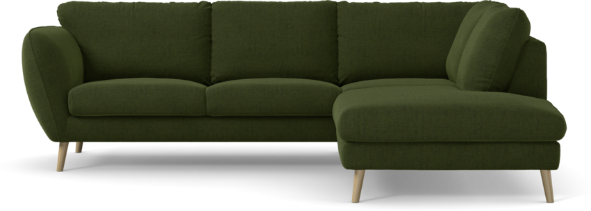 Madison Lux - 2-sits soffa med divan höger - Grön