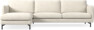 Madison Lux - 3-sits soffa med schäslong vänster - Vit