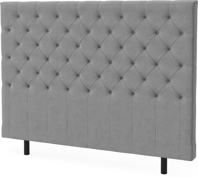 Asperö pikerad - sänggavel, 90-180 cm - Grå