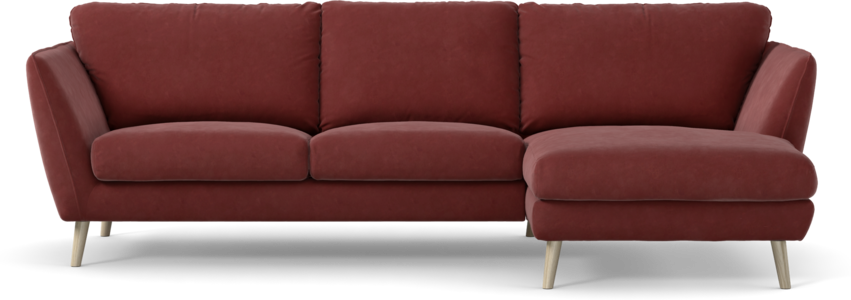 Madison - 2-sits soffa med schäslong höger - Rosa