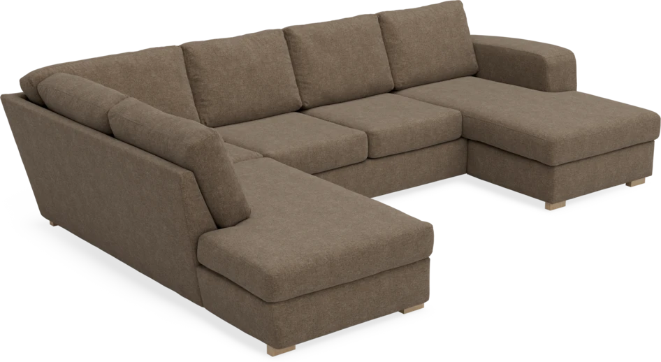 Friday - 3-sits soffa med divan vänster och schäslong höger - Brun