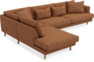 Harper - 3-sits soffa med divan vänster - Brun