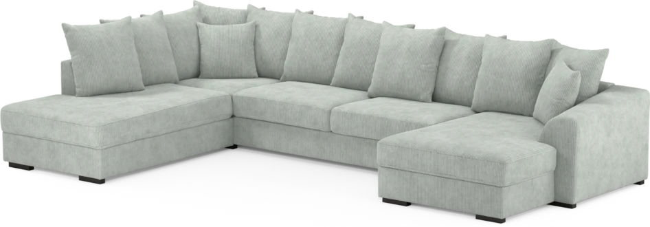 Town - 3-sits soffa med divan vänster och schäslong höger - Blå