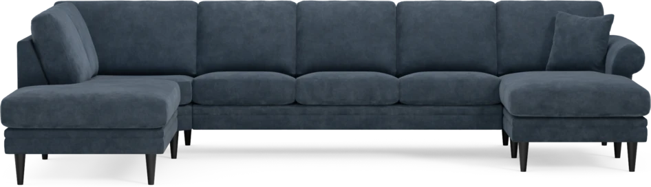Eden - 3-sits soffa med divan vänster och schäslong höger - Blå