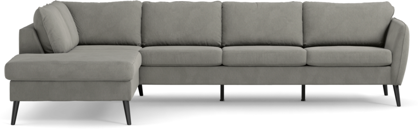 County - 3-sits soffa med divan vänster - Grå