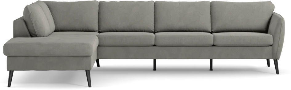 County - 3-sits soffa med divan vänster - Grå