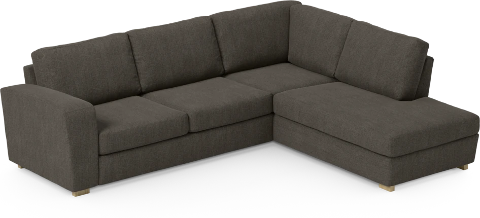 Friday - 2,5-sits soffa med divan höger - Brun
