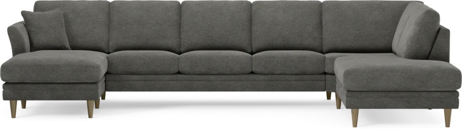 Eden - 3-sits soffa med schäslong vänster och divan höger - Grå