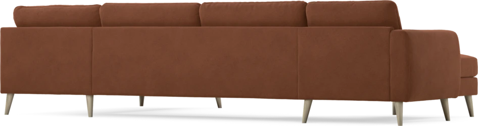 Bridge - 3-sits soffa med schäslong vänster och divan höger - Orange